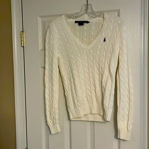 Ralph Lauren all cotton white sweater